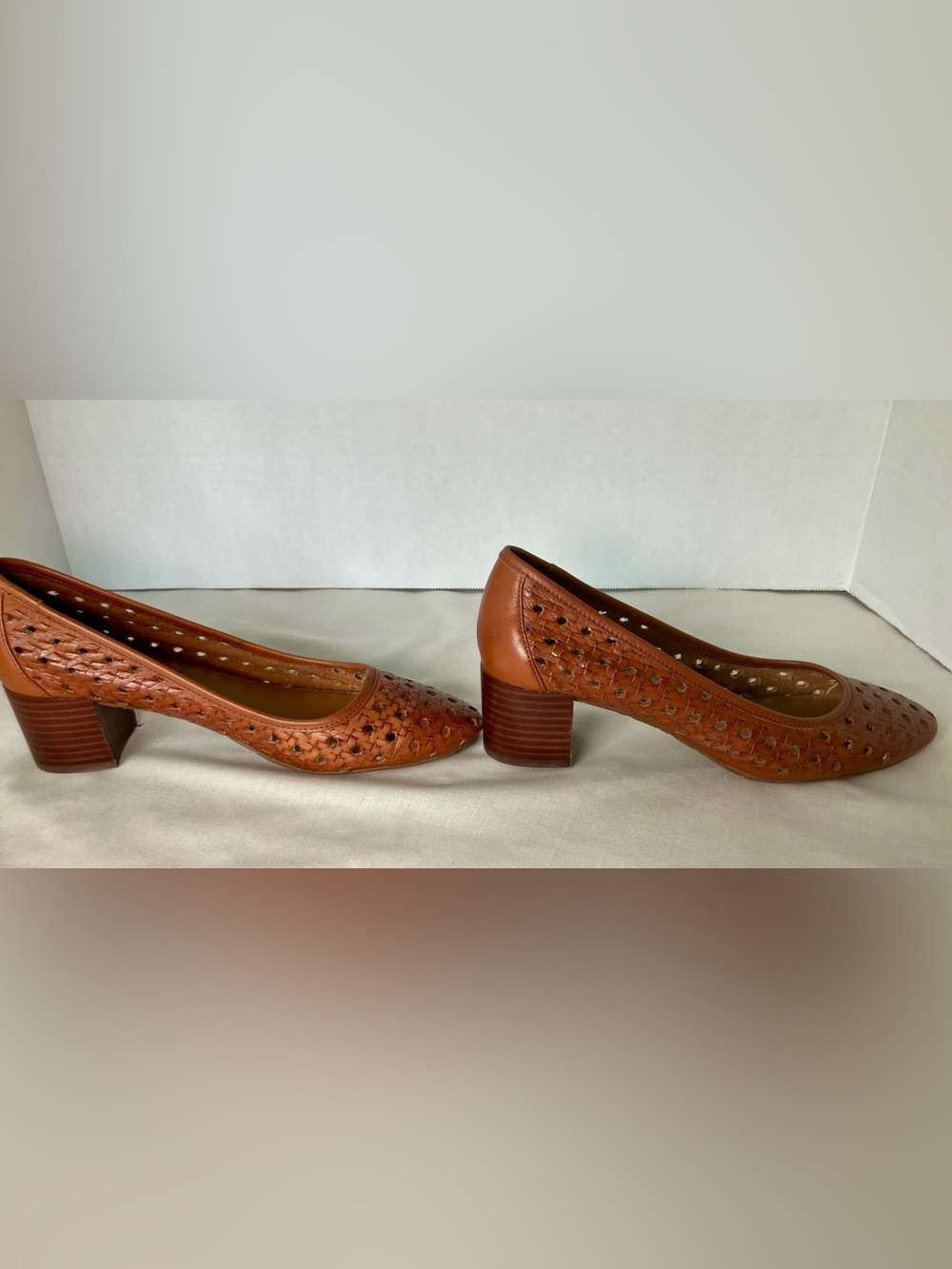Patricia Nash Allegra Pump Woven Leather Slip-On Block Heel Size 6.5M - Picture 5 of 16
